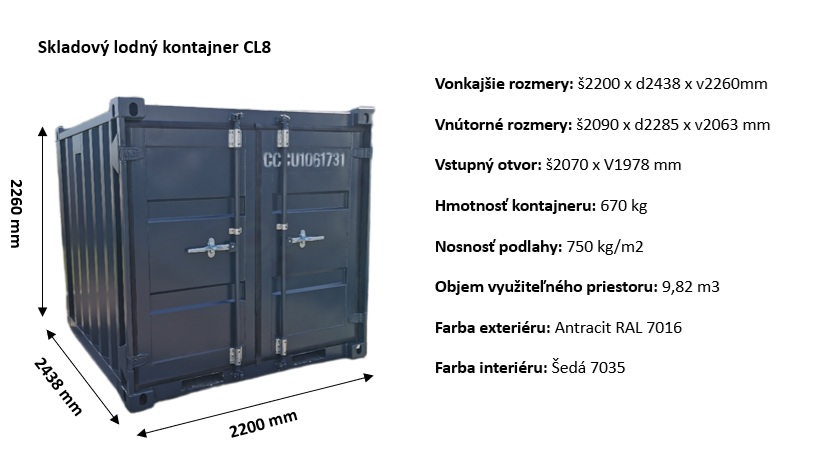 skladovy lodny kontajner CL8